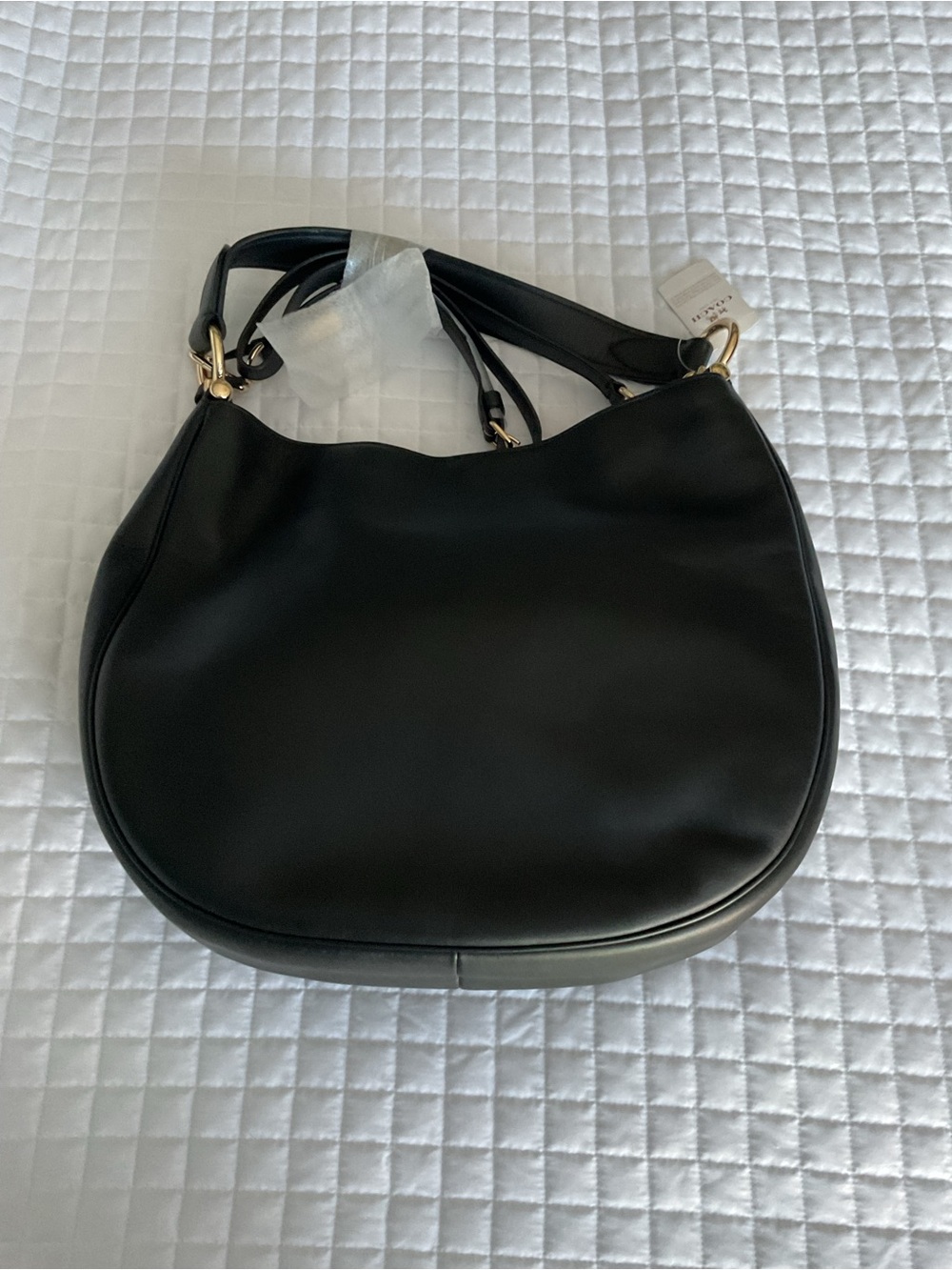 NWT Coach Black Leather Shoulder Nomad Hobo with Gold Hardware 36026 - Picture 3 of 7